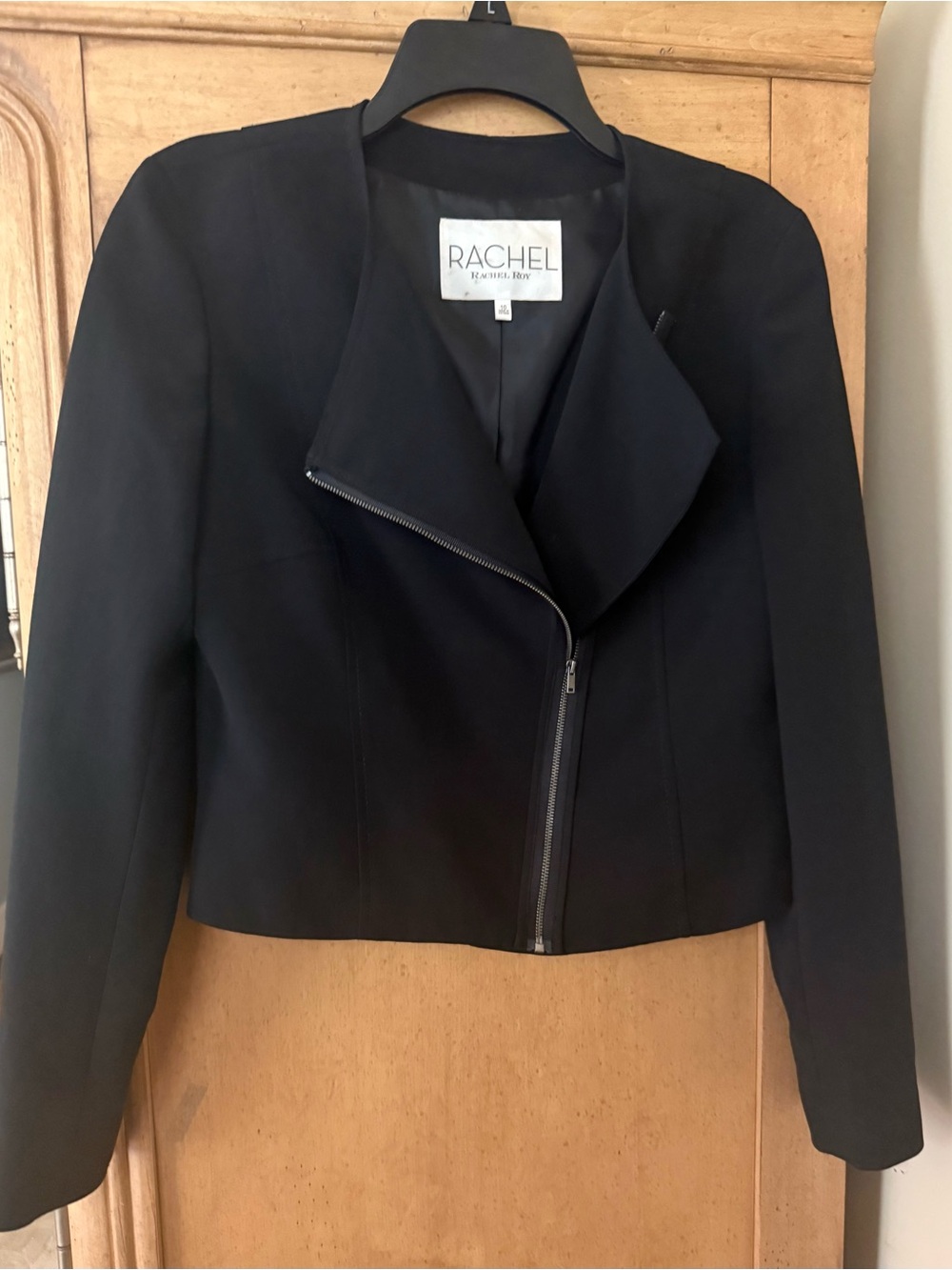 RACHEL Roy Asymmetric Zip Black Women's Jacket - Ladies 10